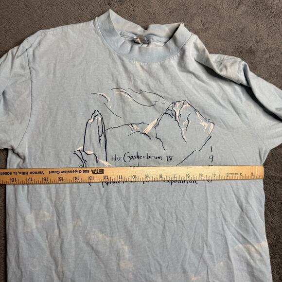 Vintage 80s Climbing Hiking Shirt Gasherbrum IV & Nameless Tower Expedition Sz M - Picture 6 of 8